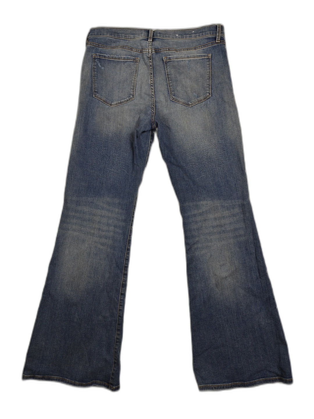 Banana Republic Premium Denim Flare Jeans Women Distressed Blue Size 32