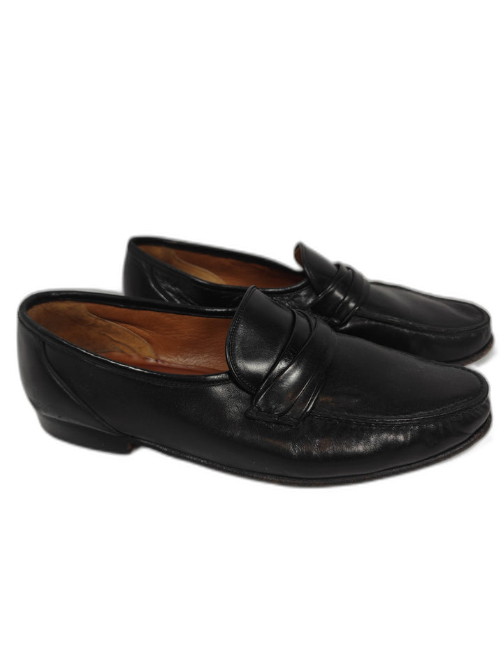 Mens Allen Edmonds Penny Loafers Black Leather Size 13