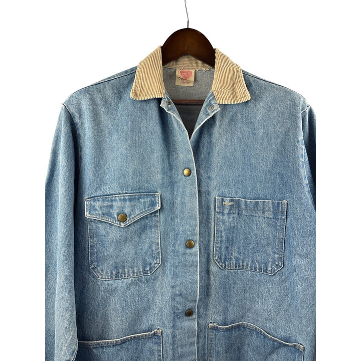 Women’s Candies Light Blue Jean Jacket w/ Cream Corduroy Collar
