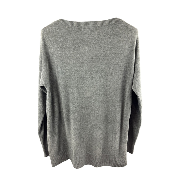 Women’s Barefoot Dreams Large Stone Gray Pull Over Plush Sweater