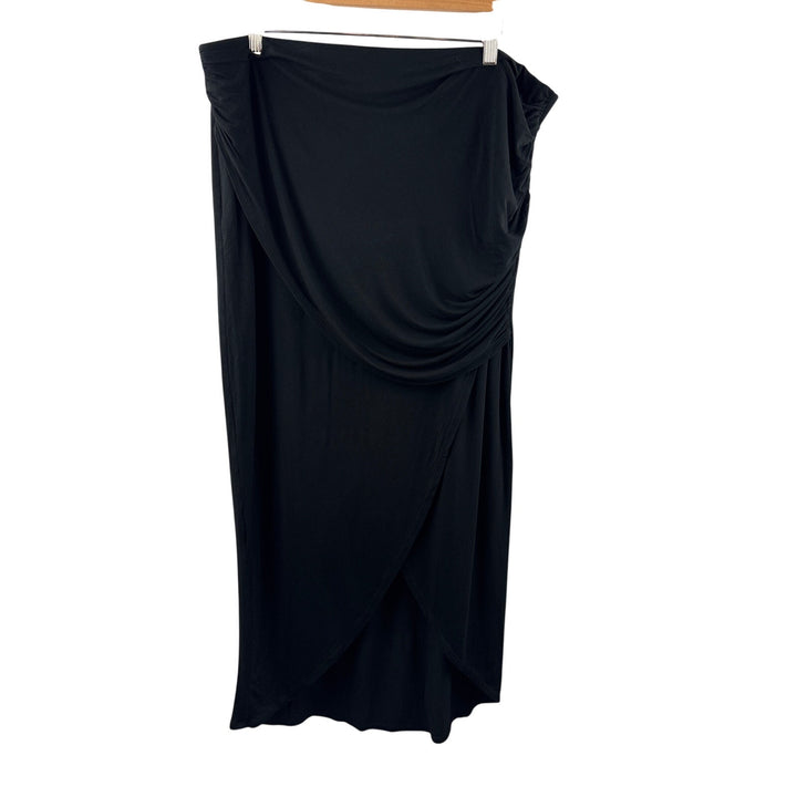 Women’s Cabi XL Black Midi Skirt w/ Side Slit