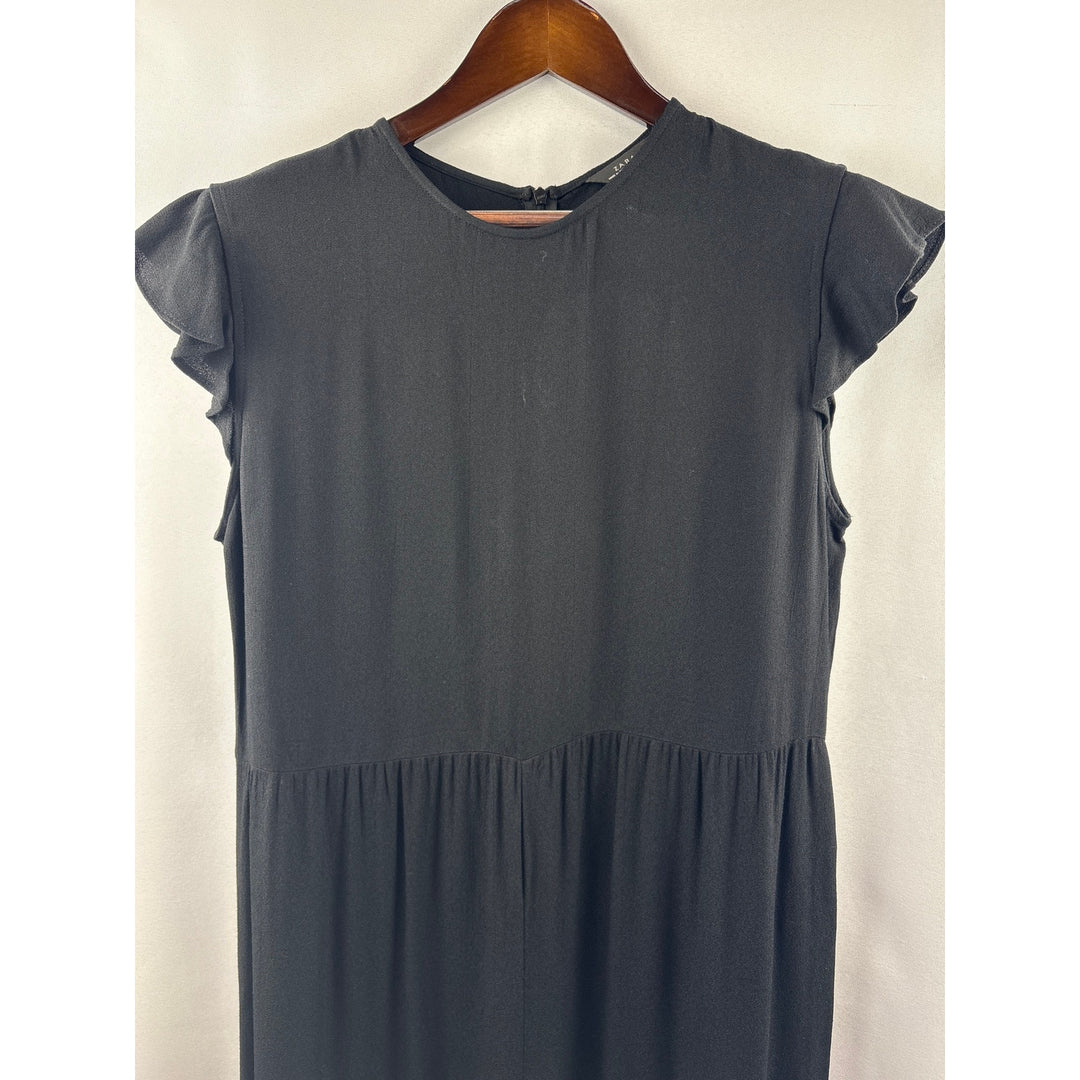 Women’s Zara Woman Large Black Jumpsuit w/ Fringe
