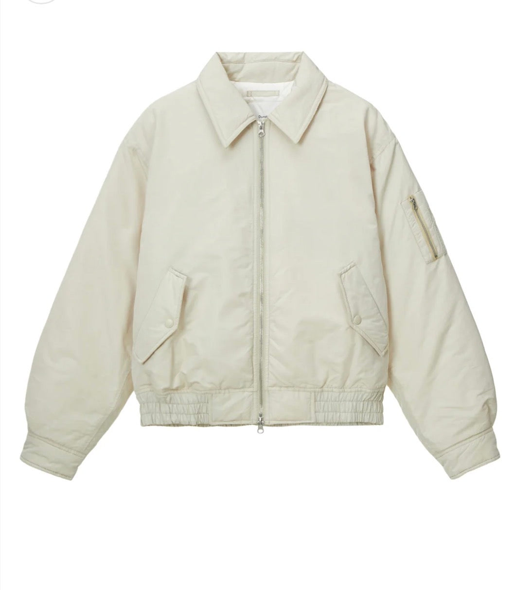 Unisex Dunst Small Cream Collard Bomber Jacket
