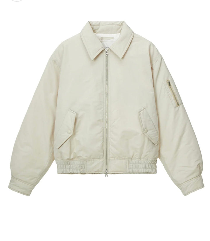 Unisex Dunst Small Cream Collard Bomber Jacket