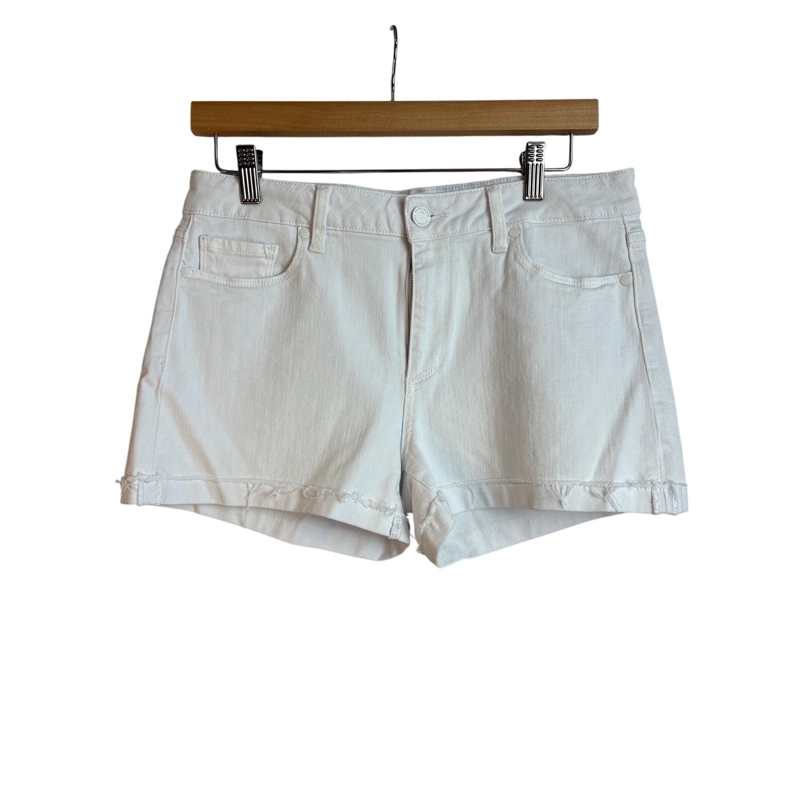 Paige Women’s White Jean Short Shorts Size 29 – Classic Denim Bottoms