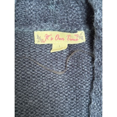 Women’s It’s Our Time Navy Blue Open front Cardigan Sz L