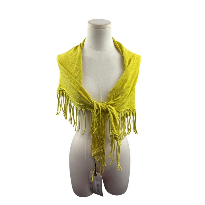 Women’s Oh My Gauze! Mustard Yellow Fringed Scarf/Shawl
