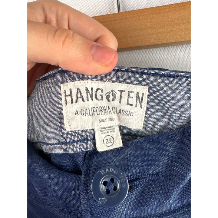 Men’s Hangten Size 32 Blue w/ Gray Plaid Bermuda Shorts