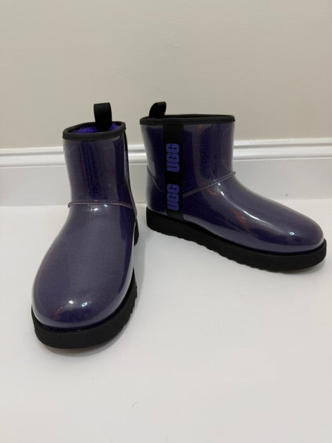 UGG Classic Clear Mini Waterproof Boots Violet Purple Sz10