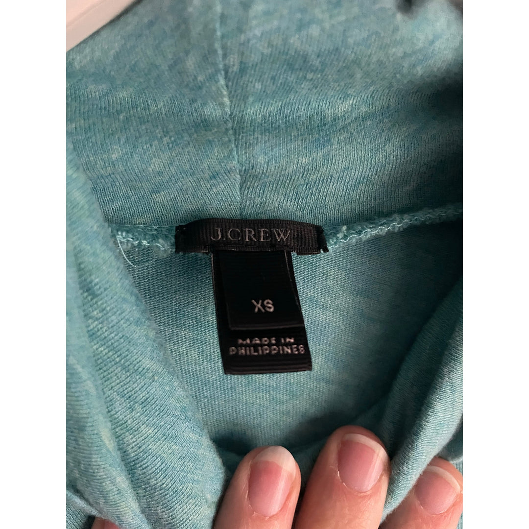 J.Crew Teal Long sleeve turtleneck size XS 100% cotton Minimalist Basic Layer