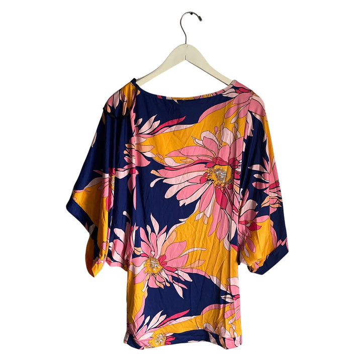 Trina Turk Resort Vacation Swim Coverup Beach Dress Bodycon Wide Sleeve Medium