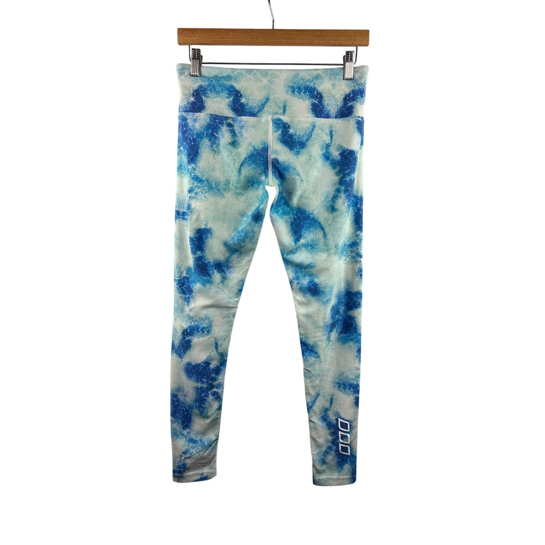 Women’s Lorna Jane Small Blue & White Cloud Leggings