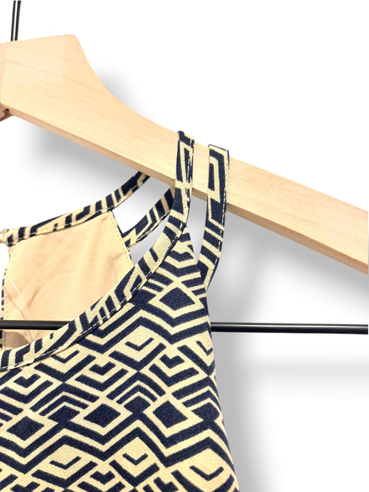 Banana Republic Geometric Print Tie Waist Dress Size S NWT Work Career Midi