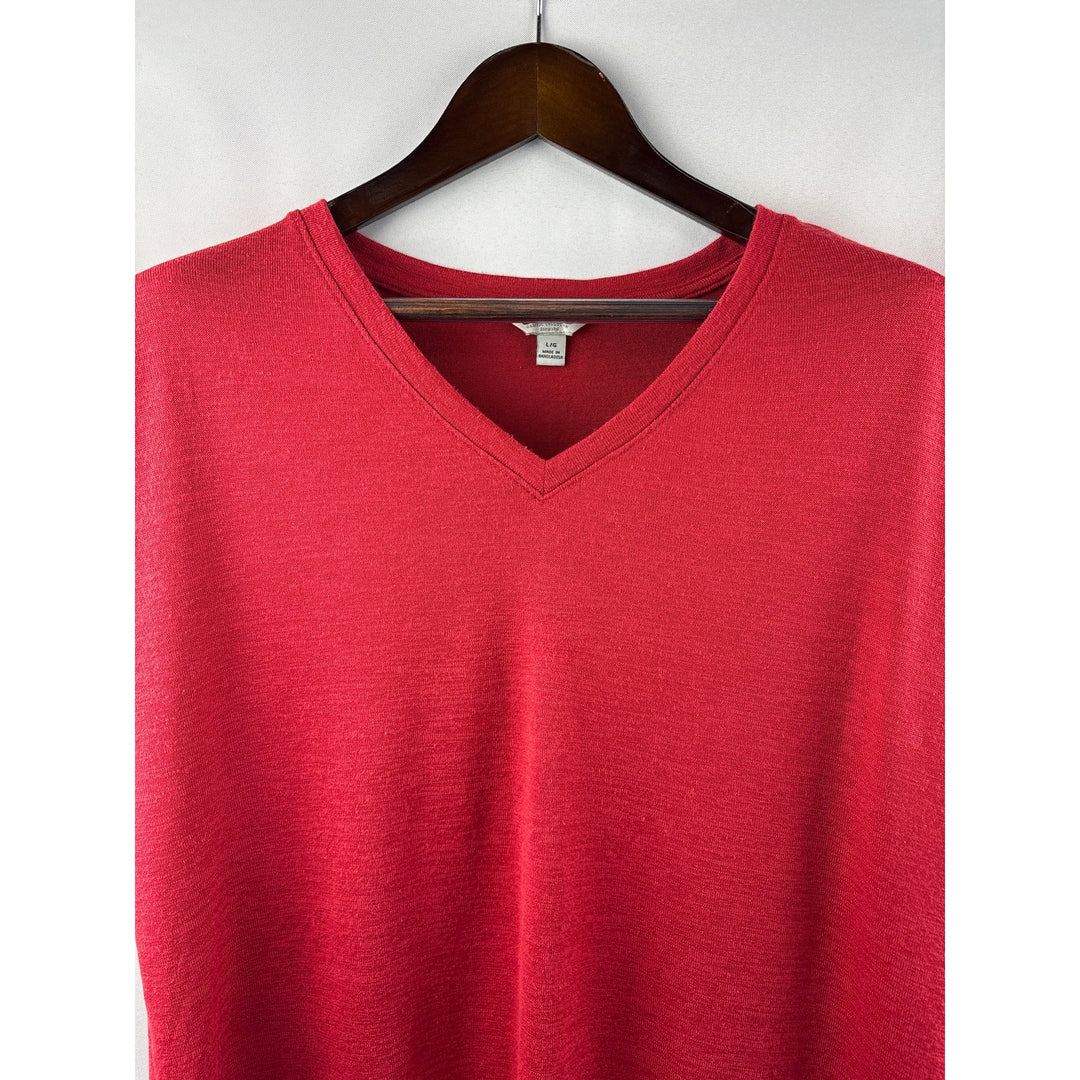 Women’s Orvis Large Brick Red V-Neck T-Shirt
