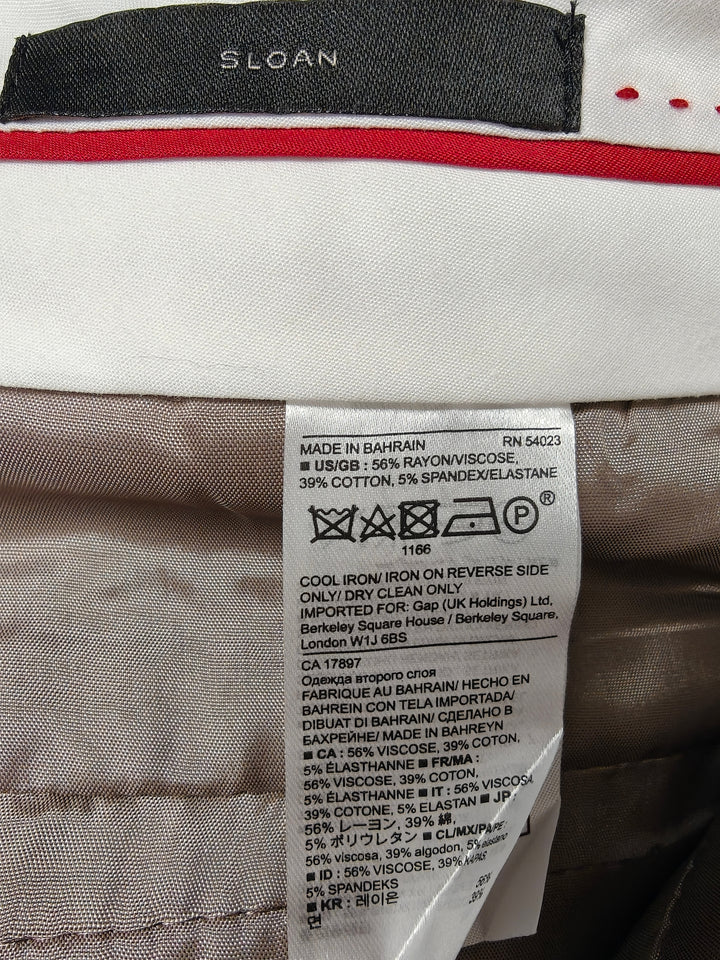 Womens Banana Republic Sloan Taupe Dress Pants Size 14 Long Nwt