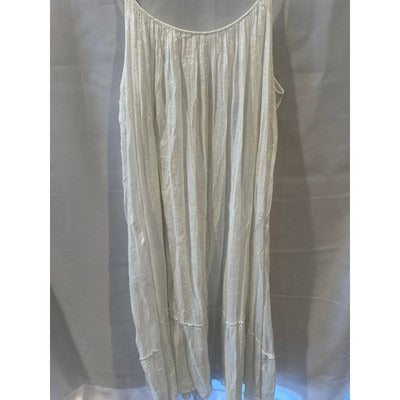Debbie Katz White Sparkly Flowy Sundress XL