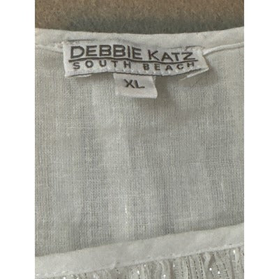 Debbie Katz White Sparkly Flowy Sundress XL