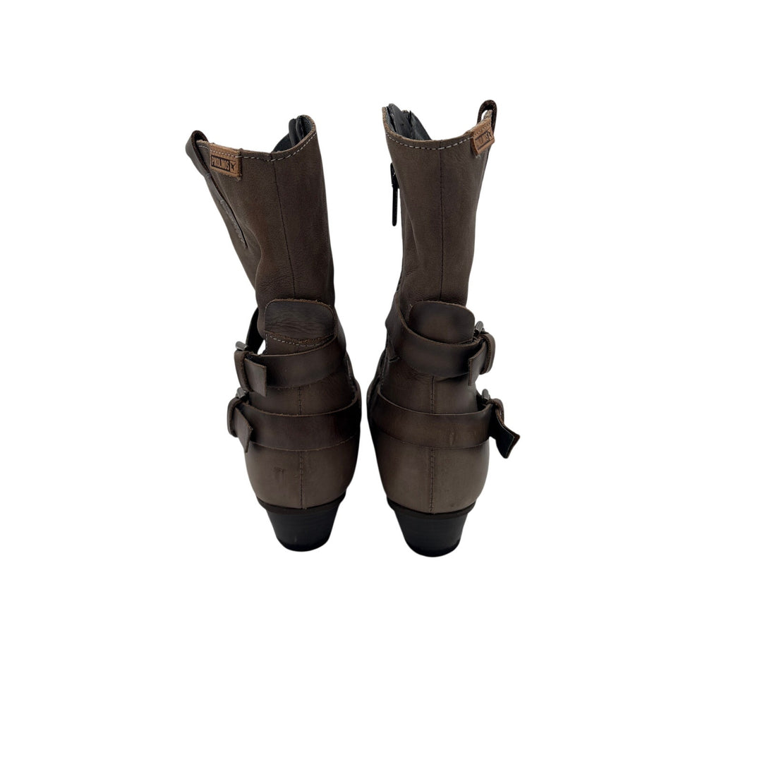 Women’s Pikolinos Size 5 Grayish Brown Buckled Ankle Boots