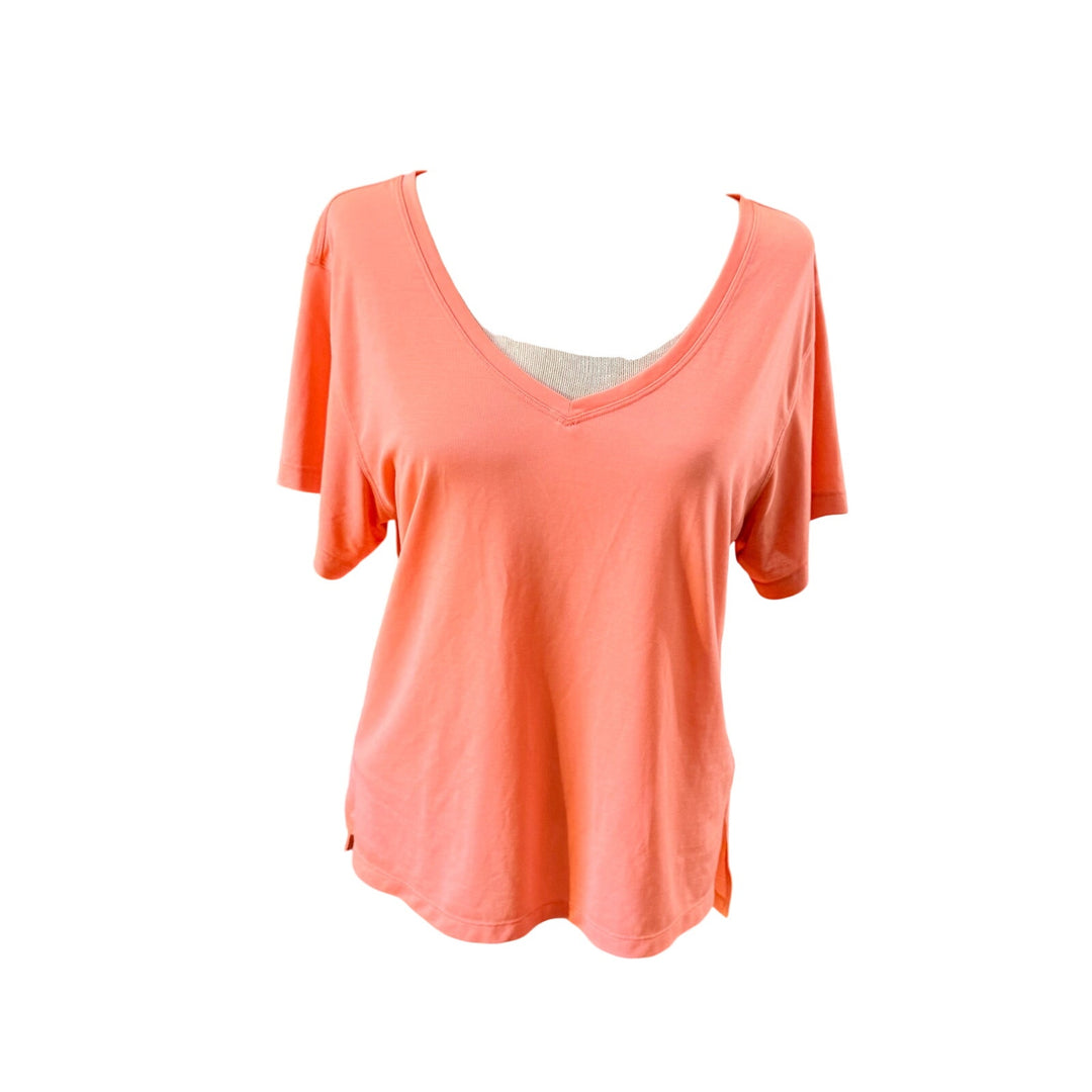 Lululemon Pink V-Neck T-Shirt No Size Shown