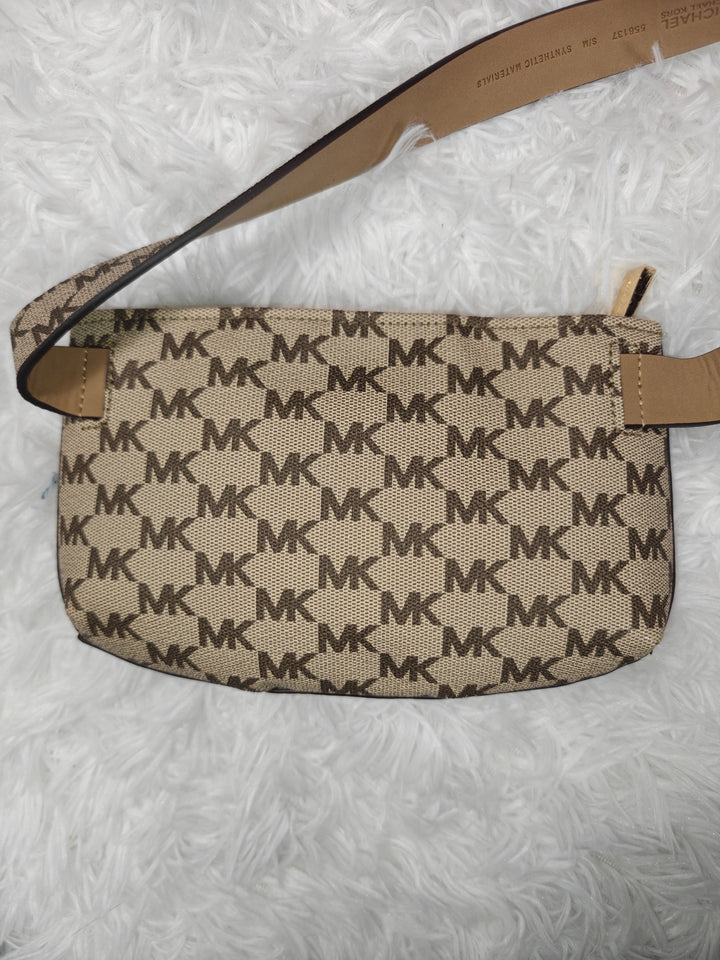Womens Michael Kors Adjustable Belt Bag Beige Brown One Size