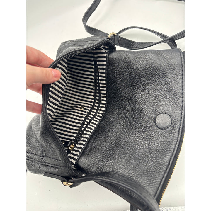 Women’s Kate Spade Black Leather Crossbody Purse w/ Gold Hardware
