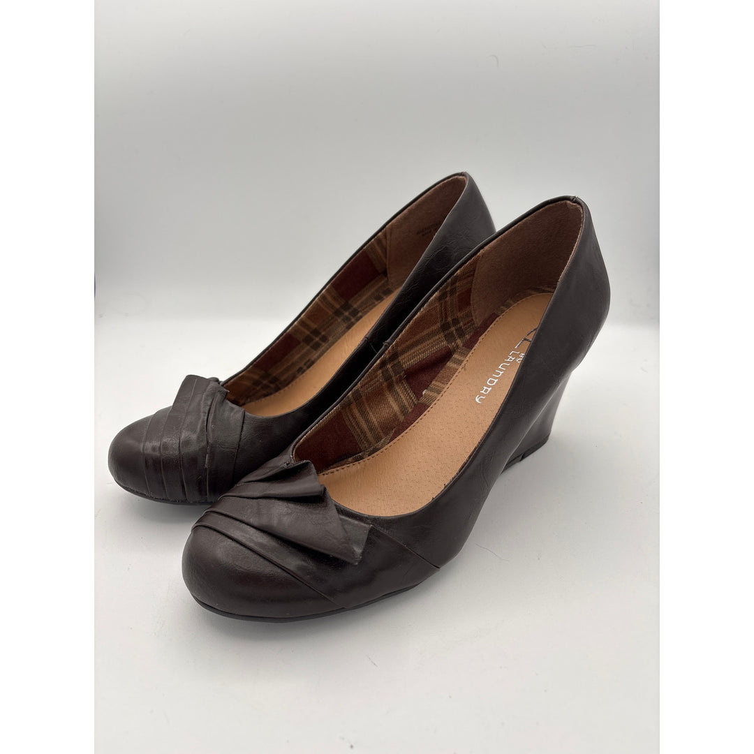Women’s CL by Laundry Size 8 Brown Leather Wedges