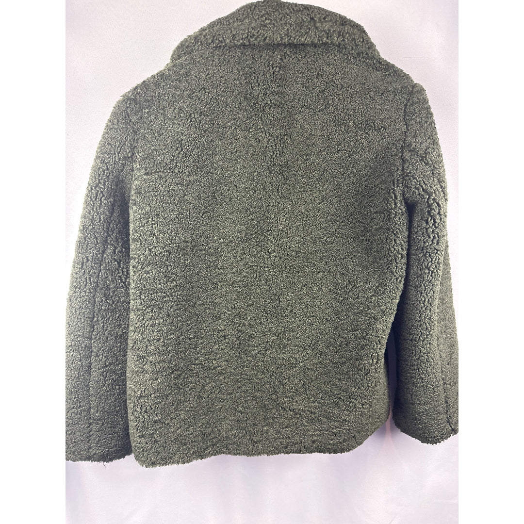 Women’s Catherine Malandrino Dark Green Faux Fur Coat Size Small