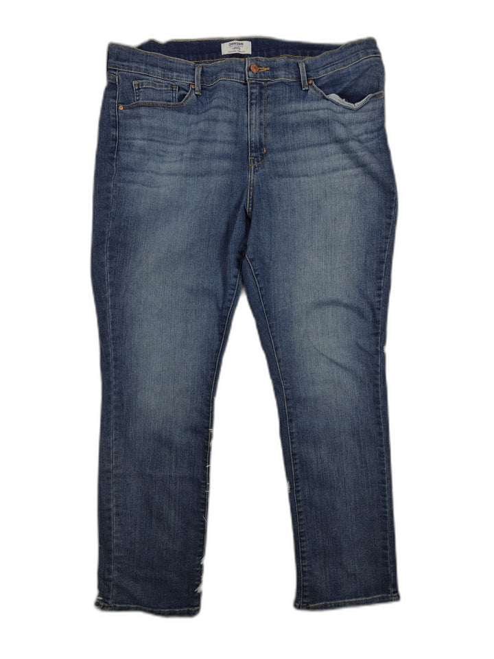 Womens Denizen From Levis High Rise Straight Leg Jeans Blue Size 34x32