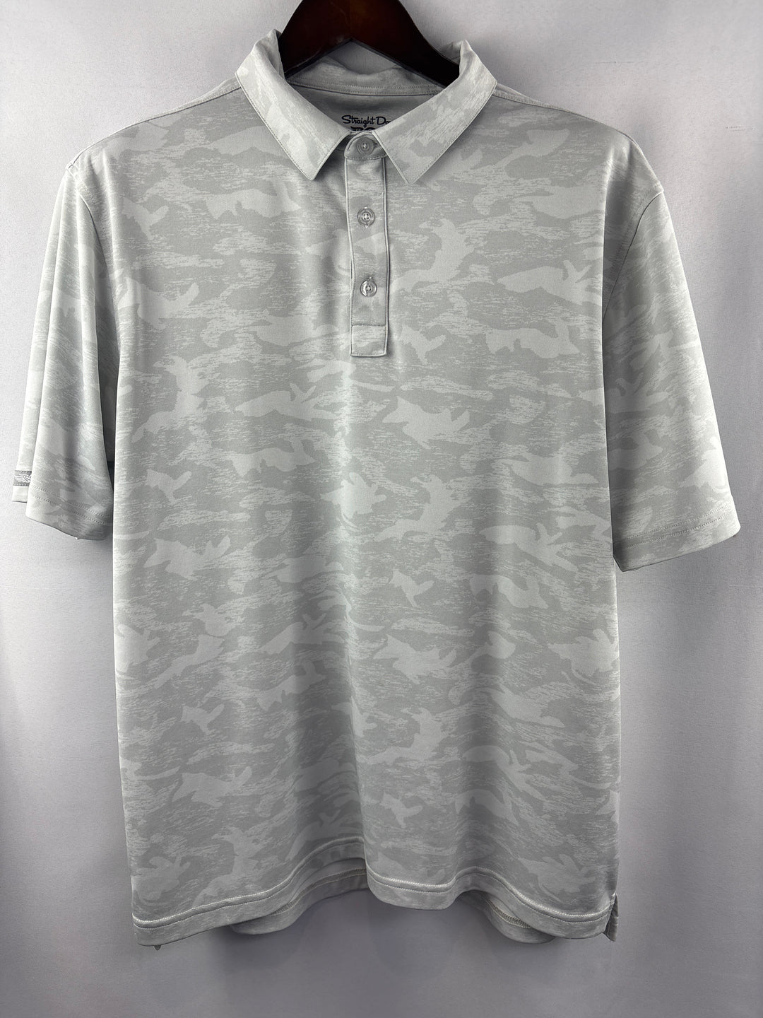 Men’s Straight Down XL Light Gray Camo Golf Polo