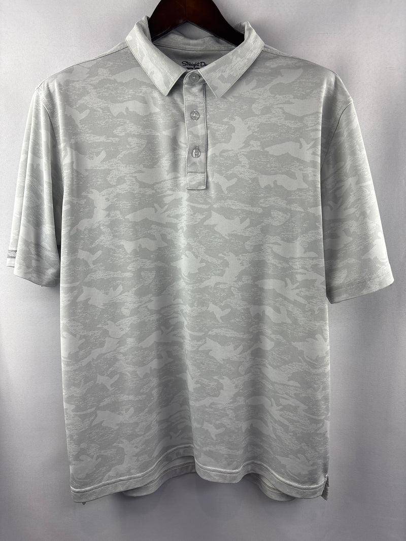Men’s Straight Down XL Light Gray Camo Golf Polo