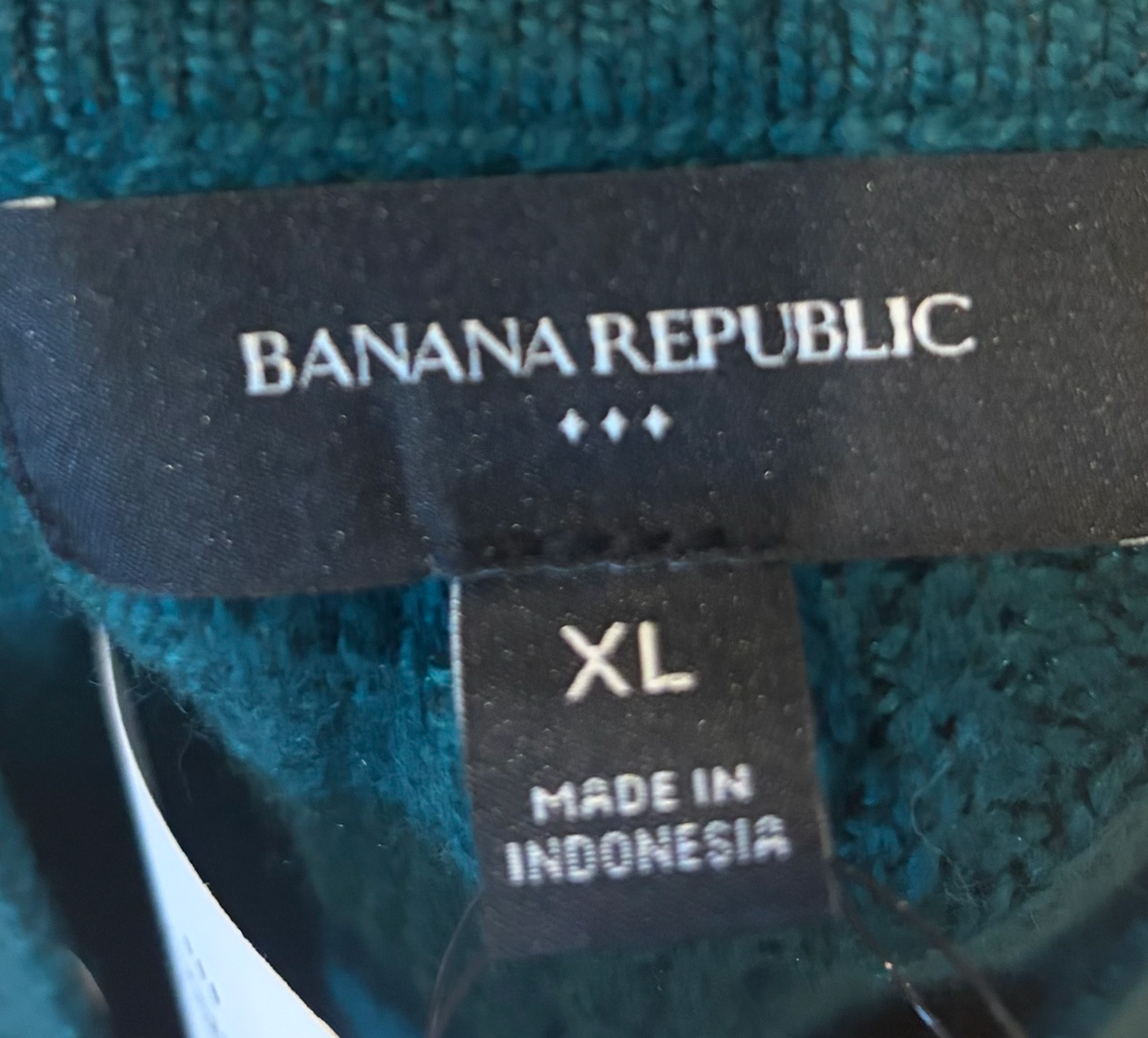 Banana Republic Hunter Green Cable Knit Sweater Dress XL NWT Dark Academia Librarian