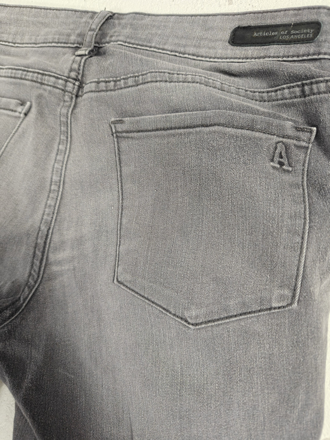 Womens Articles of Society Skinny Jeans Gray Size 26