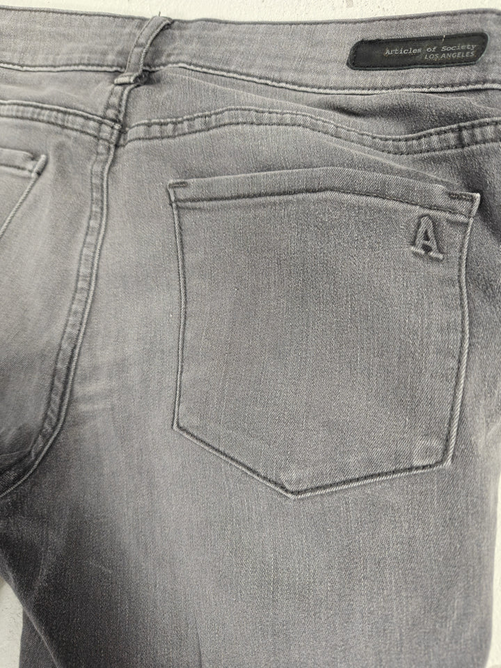 Womens Articles of Society Skinny Jeans Gray Size 26