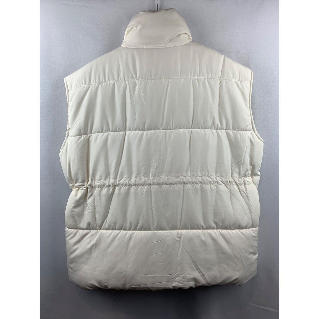 Women's Altar’d State White Puffer Vest Size L