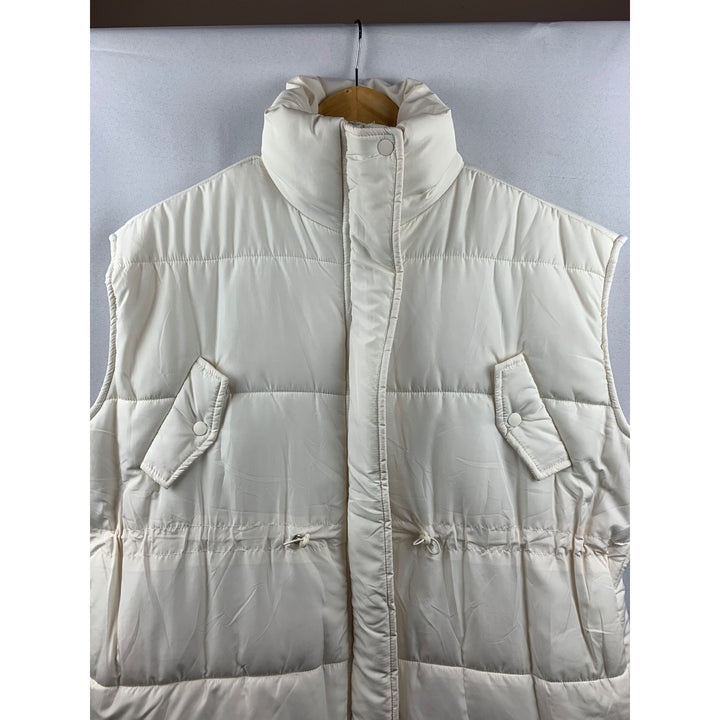 Women's Altar’d State White Puffer Vest Size L