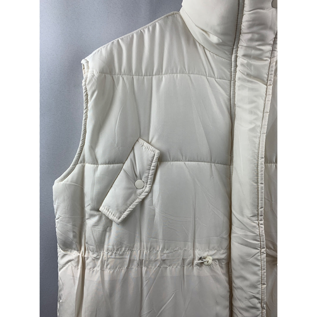 Women's Altar’d State White Puffer Vest Size L
