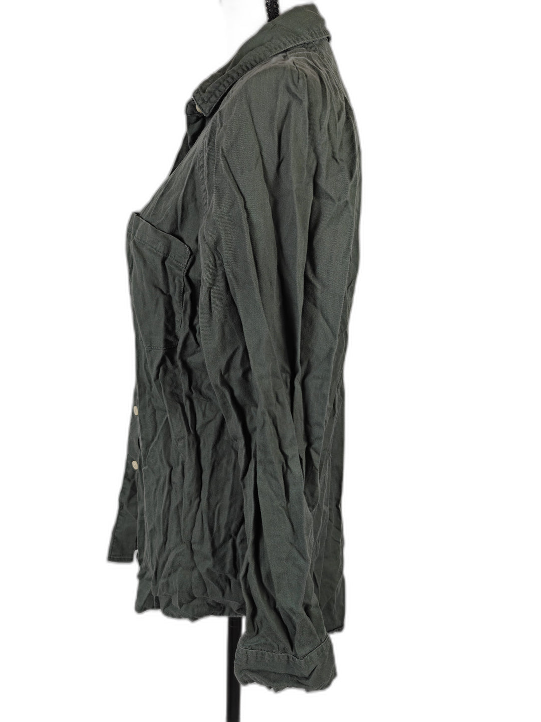 Womens Universal Thread Button Down Shirt Green Size XS