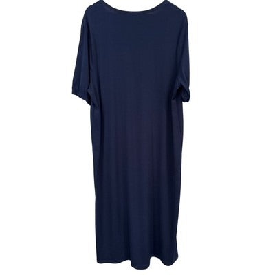 Women’s Ulla Popken Size 16/18 Navy Blue Short Sleeve Maxi Dress