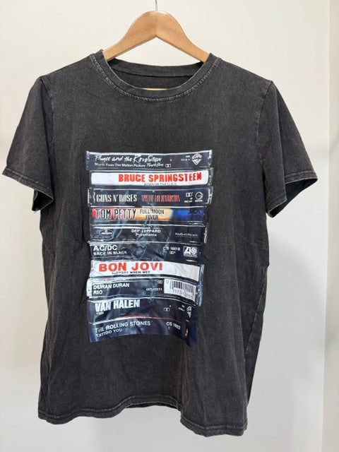 Rock Band Graphic Tee Bruce Springsteen Bon Jovi Van Halen Vintage Style