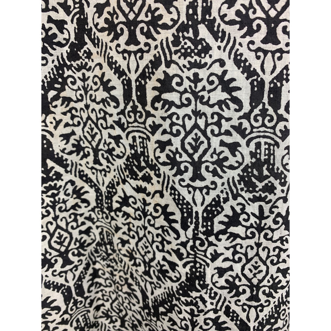 Marada Womens Kimono Jacket Black & Beige Floral Pattern