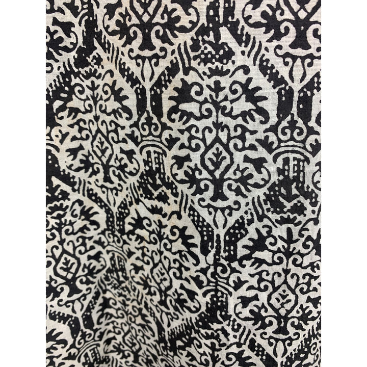 Marada Womens Kimono Jacket Black & Beige Floral Pattern
