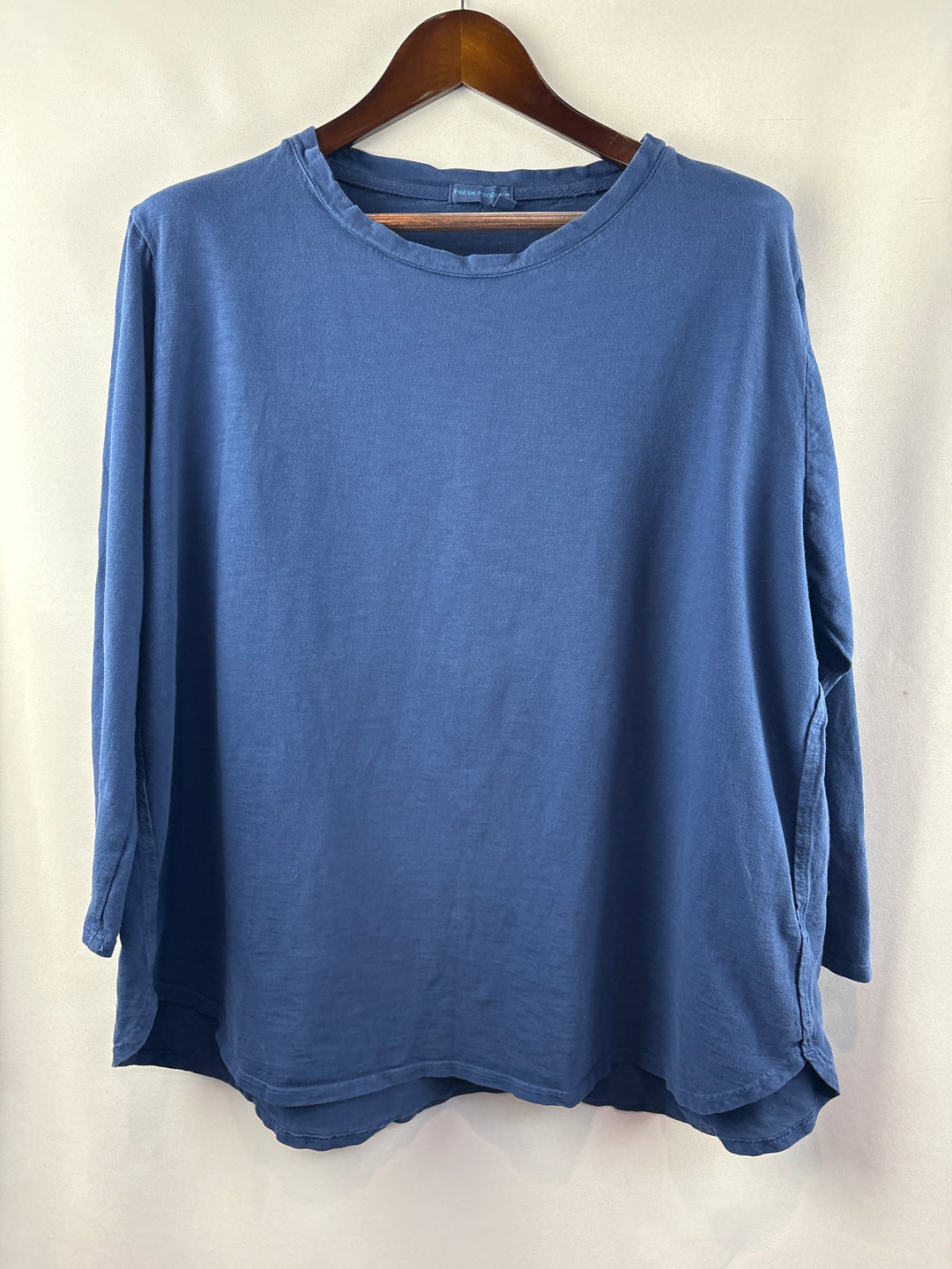 Women’s Fresh Produce Size 2X Navy Long Sleeve Shirt