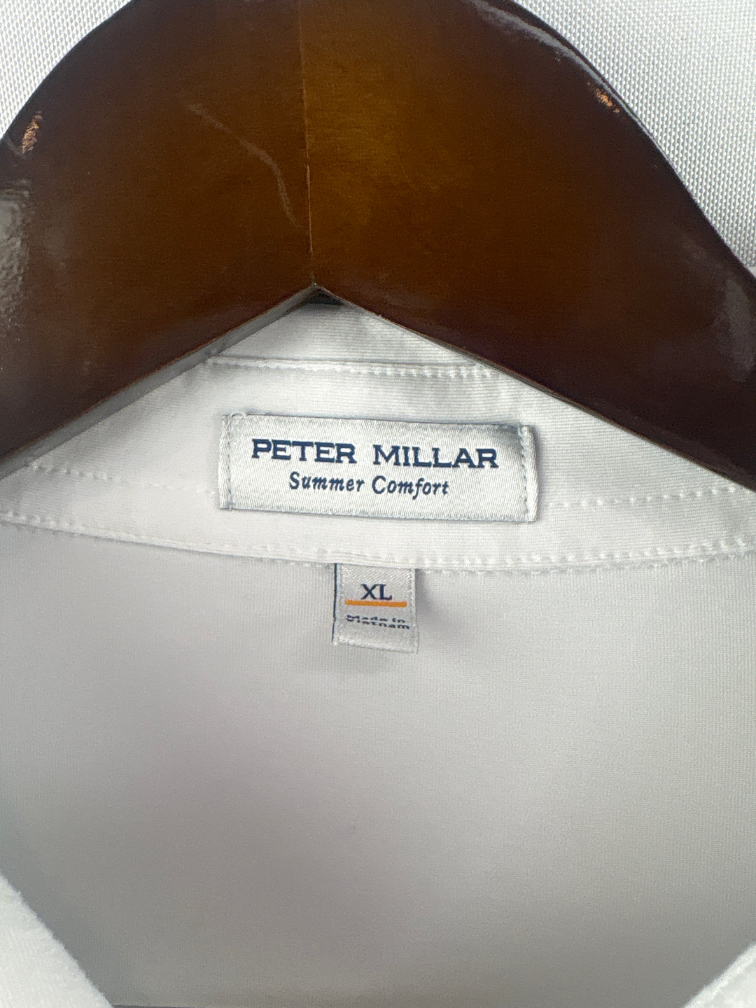 Men’s Peter Millar XL Blue &amp; White Striped Golf Polo