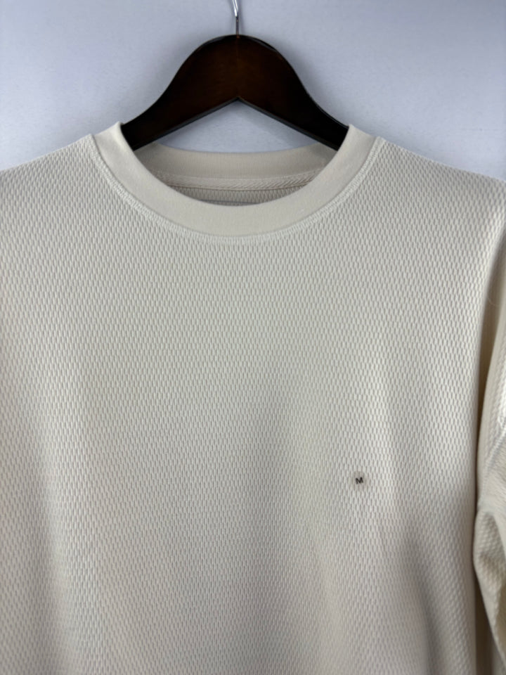 Men’s American Eagle Medium Cream Long Sleeve Waffle Shirt