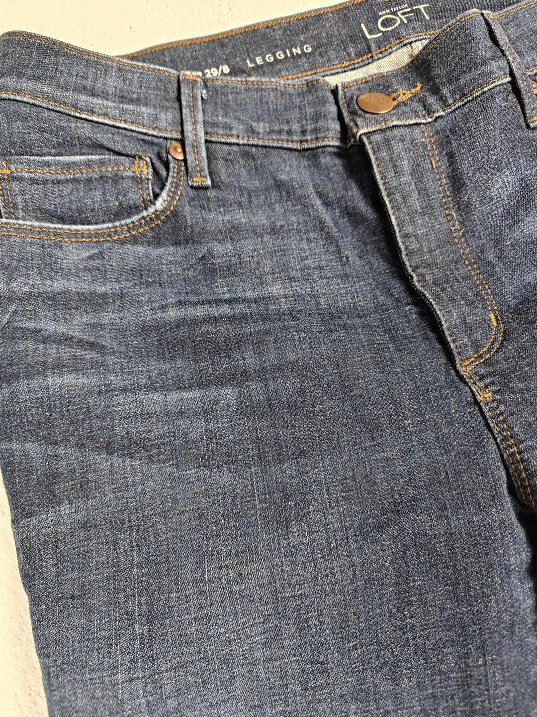 Womens LOFT Legging Jeans Dark Wash Size 29/8