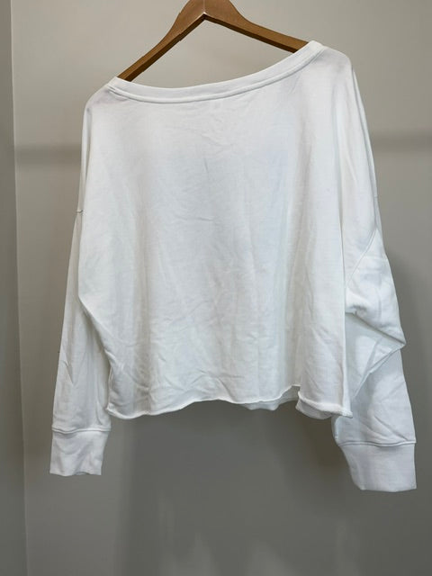Old Navy XO Oversized Graphic Crop (Live Free) Sweatshirt SzXL