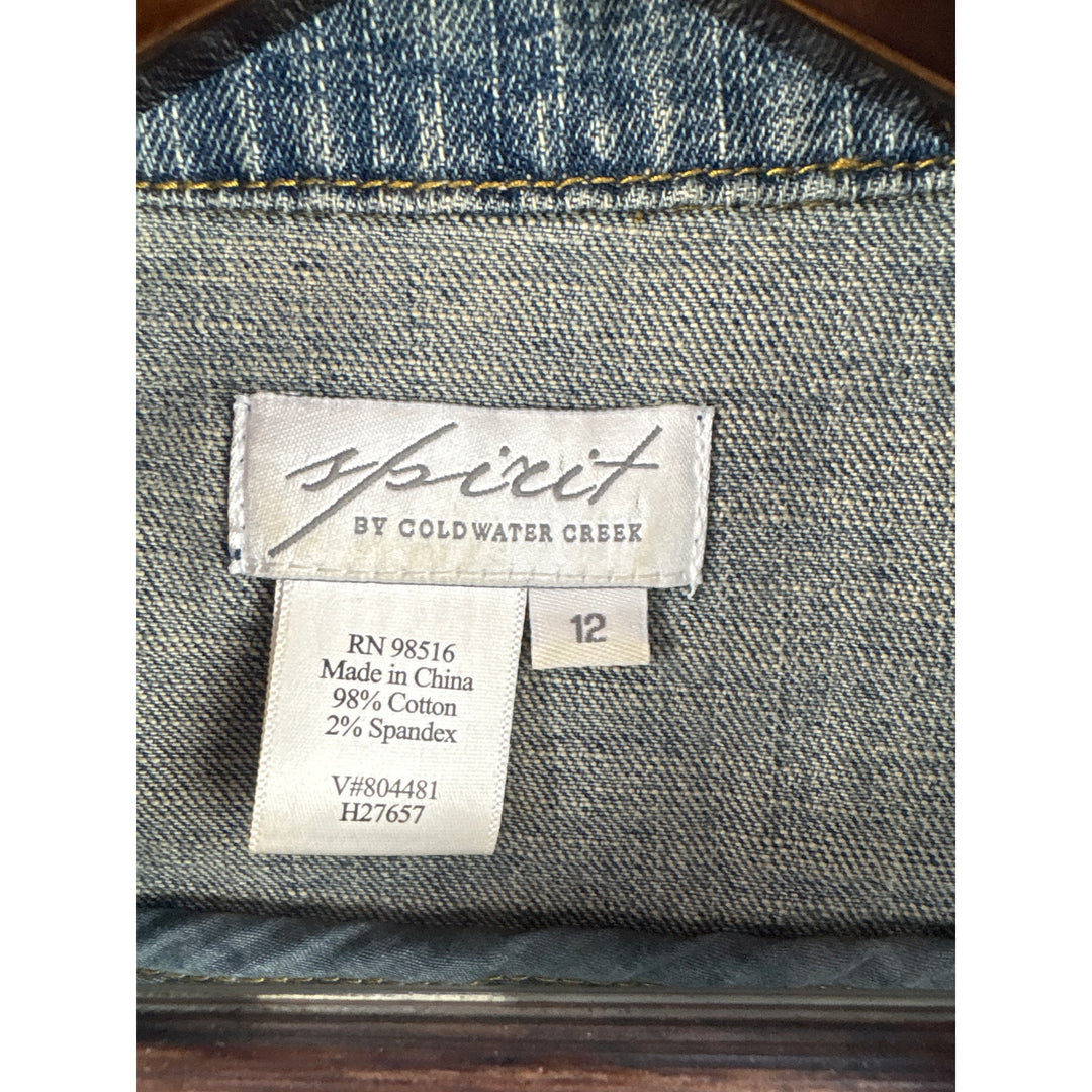 Women’s Spirit Size 12 Light Washed Jean Vest