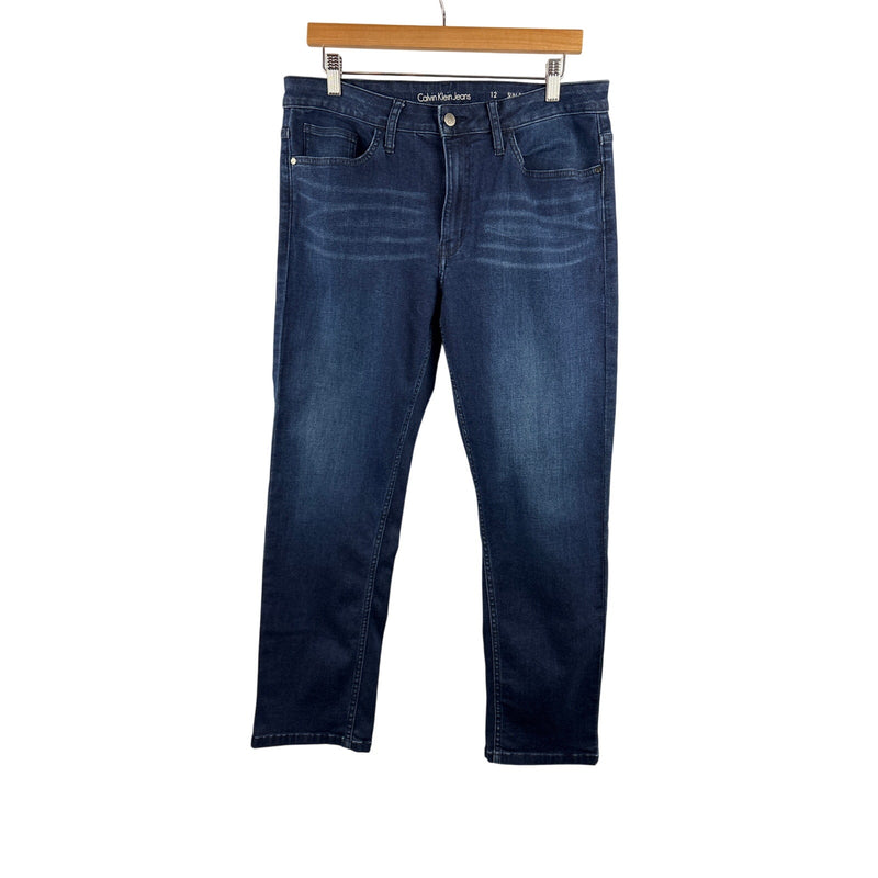 Women’s Calvin Klein Jeans Size 12 Dark Wash Blue Slim Boyfriend Jeans