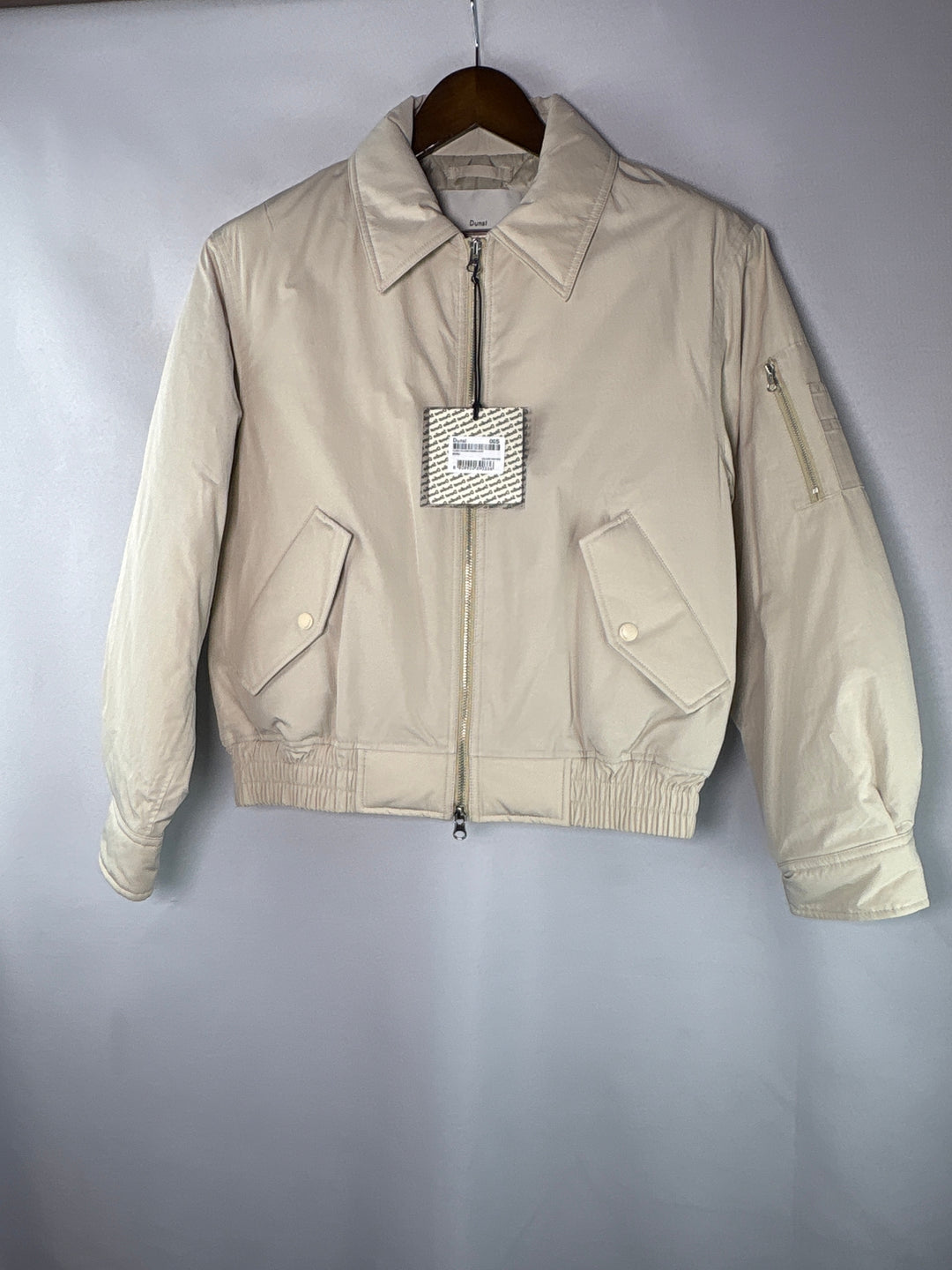 Unisex Dunst Small Cream Collard Bomber Jacket