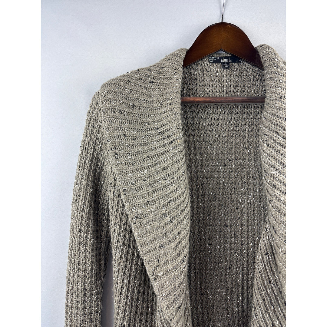 Women’s Sioni Small Dark Tan Knit Cardigan